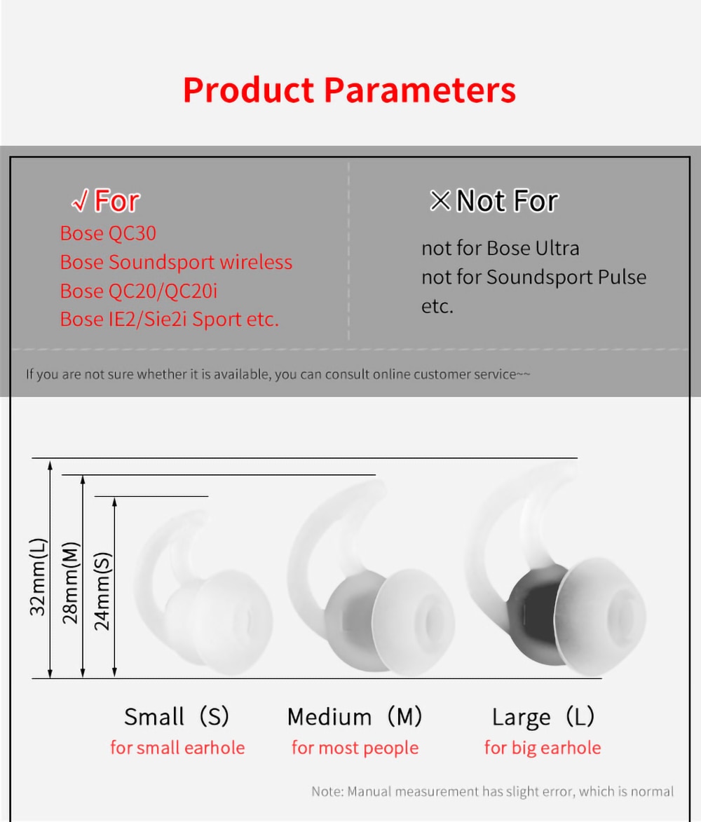 6Pcs Silicone Ear Tips for Sony WI-1000XM2/Sennheiser IE80S Earphone Eartips for HUAWEI Freelace Pro Anti-drop Ear Wing Tips 6Pcs Silicone Ear Tips for Sony WI-1000XM2/Sennheiser IE80S Earphone Eartips for HUAWEI Freelace Pro Anti-drop Ear Wing Tips