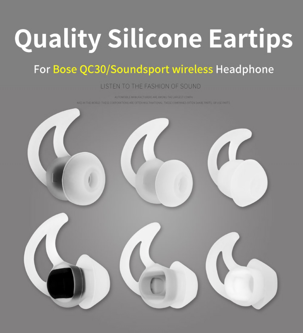 6Pcs Silicone Ear Tips for Sony WI-1000XM2/Sennheiser IE80S Earphone Eartips for HUAWEI Freelace Pro Anti-drop Ear Wing Tips 6Pcs Silicone Ear Tips for Sony WI-1000XM2/Sennheiser IE80S Earphone Eartips for HUAWEI Freelace Pro Anti-drop Ear Wing Tips