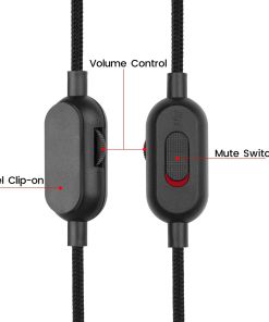 Alternative view of Cable Extension Cord Boom Mic Mute Volume Control Clip V-Moda Crossfade M-100 M-200 LP LP2 M-80 V-80 Headsets