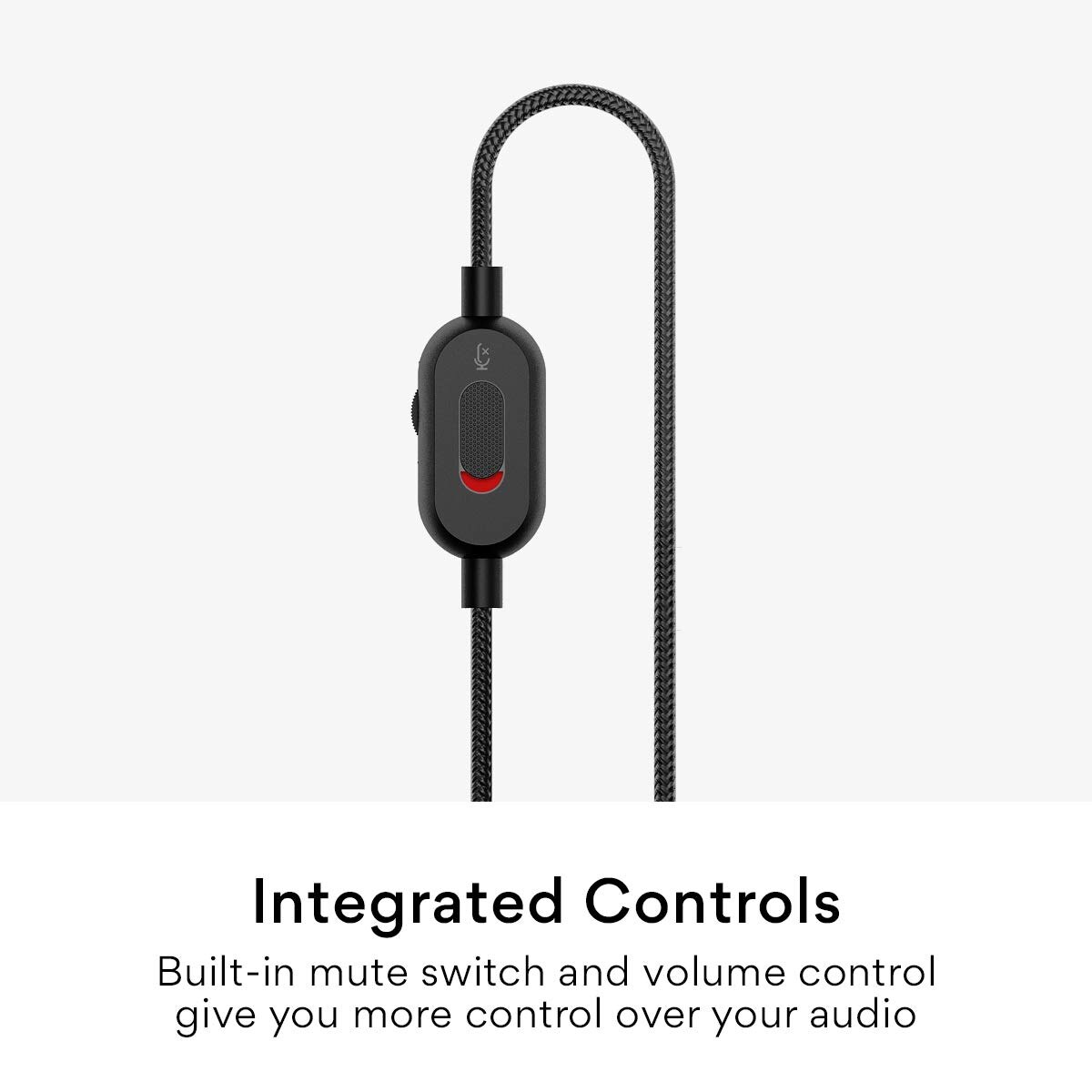 Replacement Cable Extension Cord Boom Mic Mute Volume Control Clip for V-Moda Crossfade M-100 M-200 LP LP2 M-80 V-80 Headsets