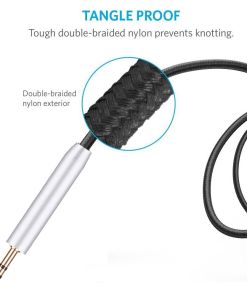 Alternative view of OFC Nylon Braided Cable Extension Music Cord Wire Cowin E8 E 8 Bluetooth Headphones