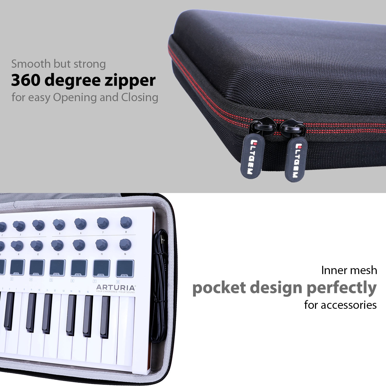 EVA Hard Case for Arturia MiniLab MkII 25 Slim-Key Controller EVA Hard Case for Arturia MiniLab MkII 25 Slim-Key Controller
