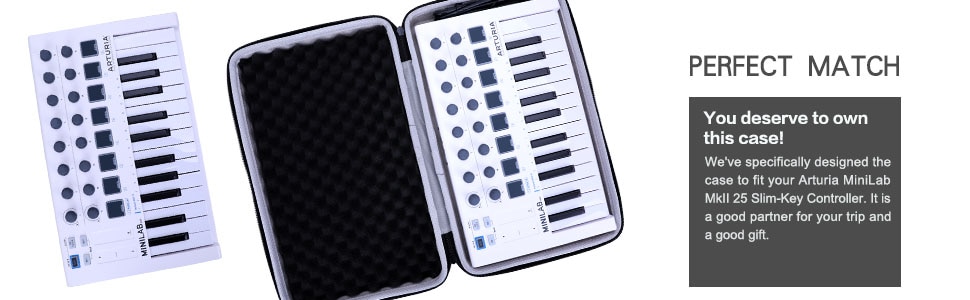 EVA Hard Case for Arturia MiniLab MkII 25 Slim-Key Controller EVA Hard Case for Arturia MiniLab MkII 25 Slim-Key Controller