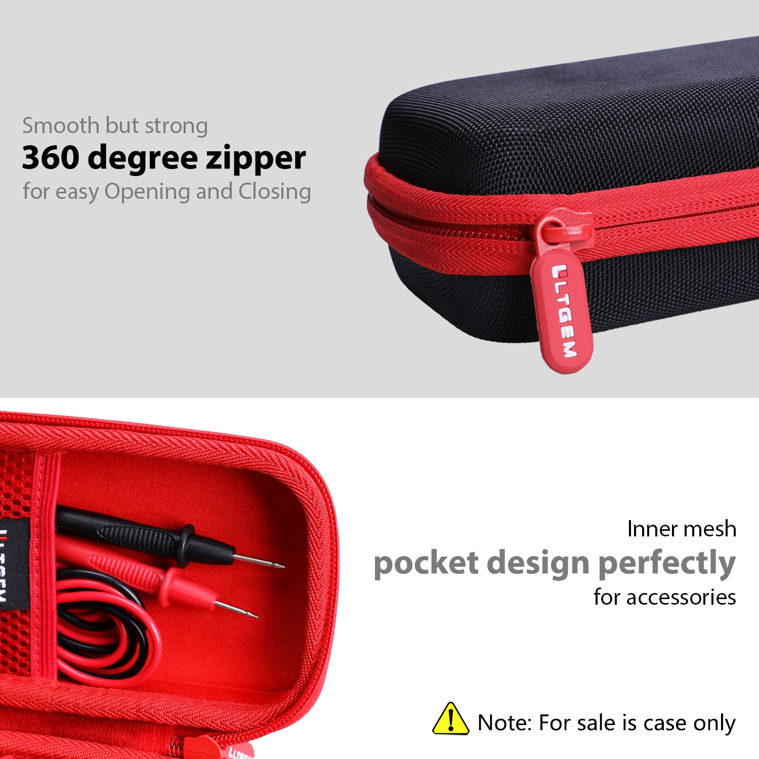 EVA Hard Case for Etekcity Digital Multimeter Amp Volt Clamp Meter Voltage Tester Red,MSR-C600 EVA Hard Case for Etekcity Digital Multimeter Amp Volt Clamp Meter Voltage Tester Red,MSR-C600