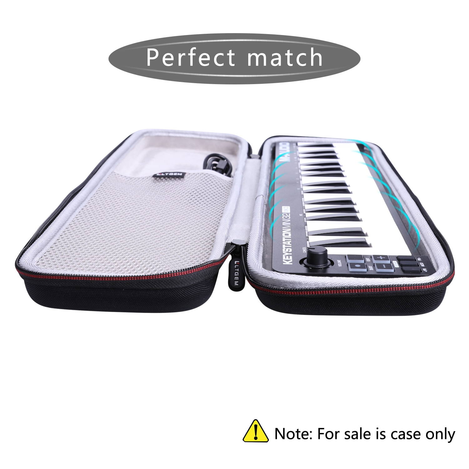 Waterproof EVA Hard Case for M Audio Keystation Mini 32 MK3 Ultra Portable MIDI Keyboard Controller