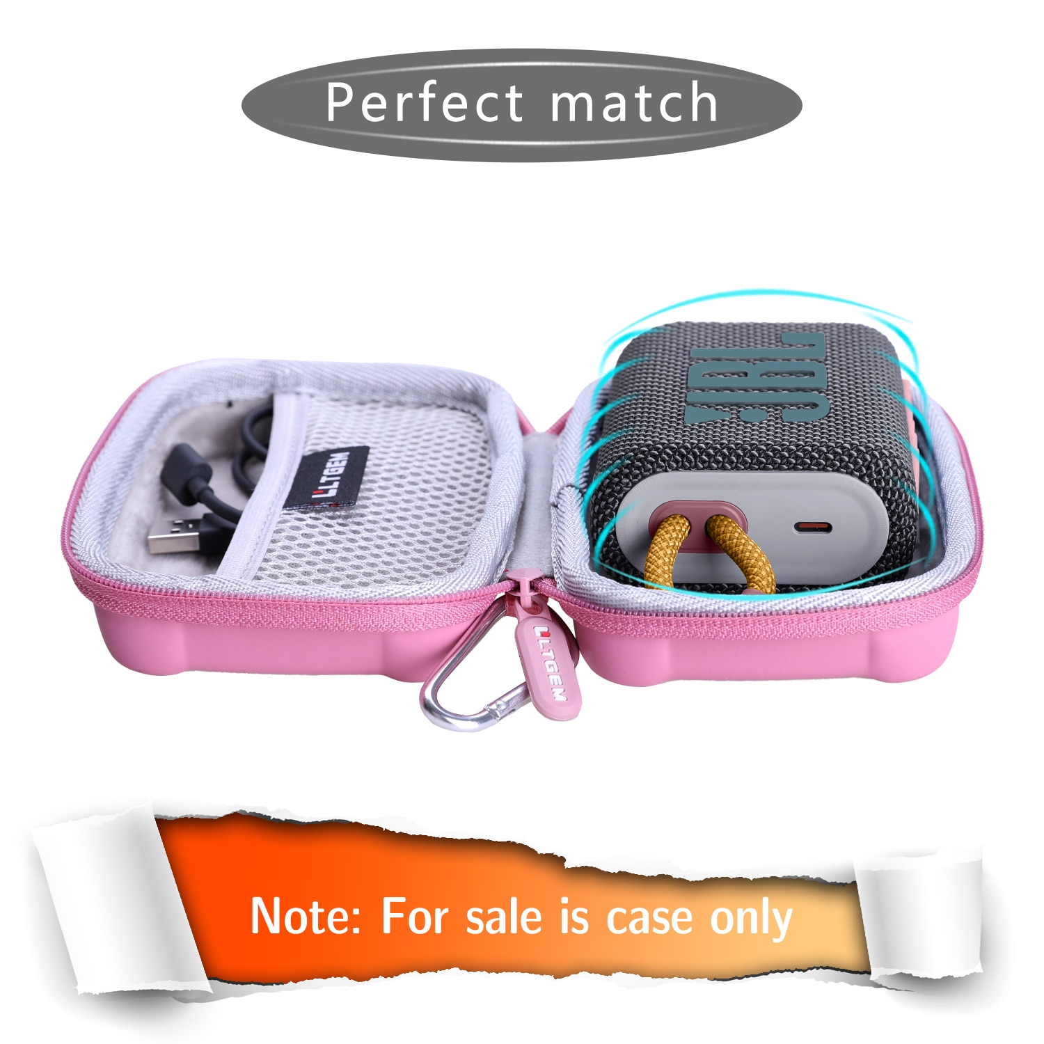 Dustproof Pink EVA Hard Case for JBL Go 3 Portable Speaker With Bluetooth Built-in Battery Dustproof Pink EVA Hard Case for JBL Go 3 Portable Speaker With Bluetooth Built-in Battery