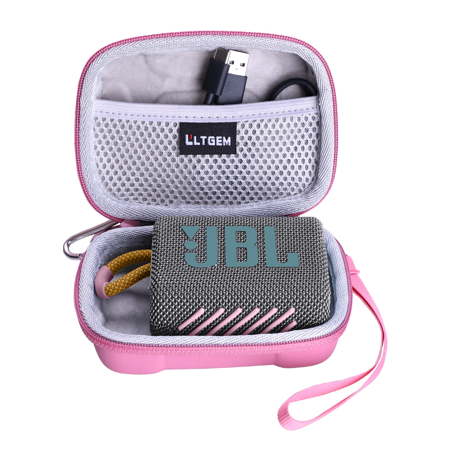Dustproof Pink EVA Hard Case for JBL Go 3 Portable Speaker With Bluetooth Built-in Battery Dustproof Pink EVA Hard Case for JBL Go 3 Portable Speaker With Bluetooth Built-in Battery