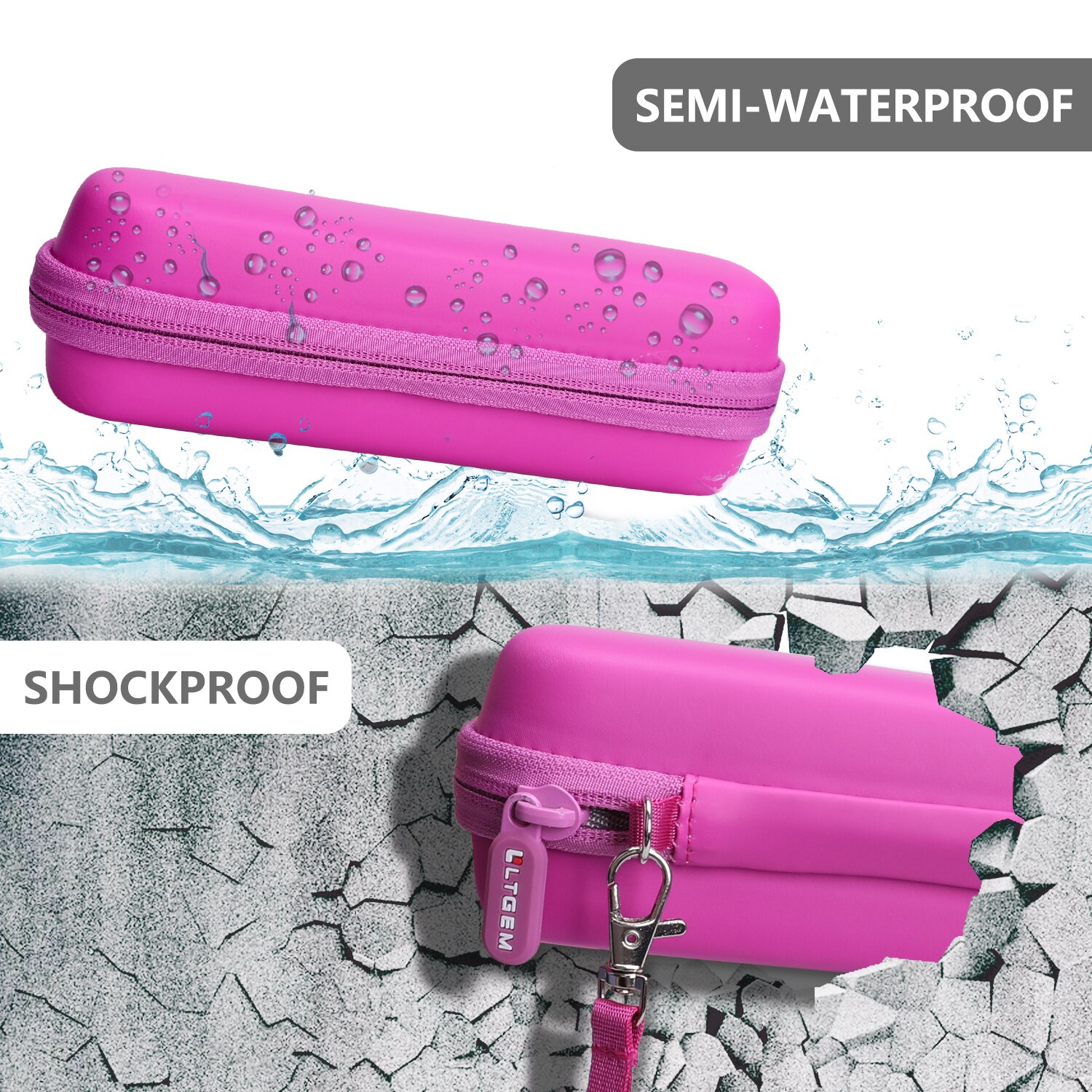 Waterproof EVA Hard Case for LeapFrog Leap-Start Go System-Pink Waterproof EVA Hard Case for LeapFrog Leap-Start Go System-Pink