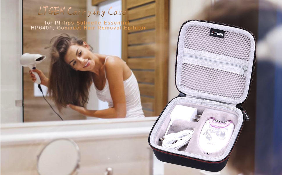EVA Black Carrying Hard Case for Philips HP6401 Satinelle Essential Compact Hair Removal Epilator EVA Black Carrying Hard Case for Philips HP6401 Satinelle Essential Compact Hair Removal Epilator