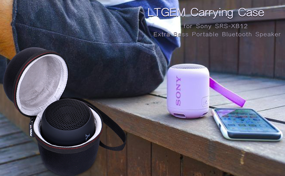 EVA Black Waterproof Carrying Hard Case for Sony SRS-XB12 Extra Bass Portable Bluetooth Speaker EVA Black Waterproof Carrying Hard Case for Sony SRS-XB12 Extra Bass Portable Bluetooth Speaker