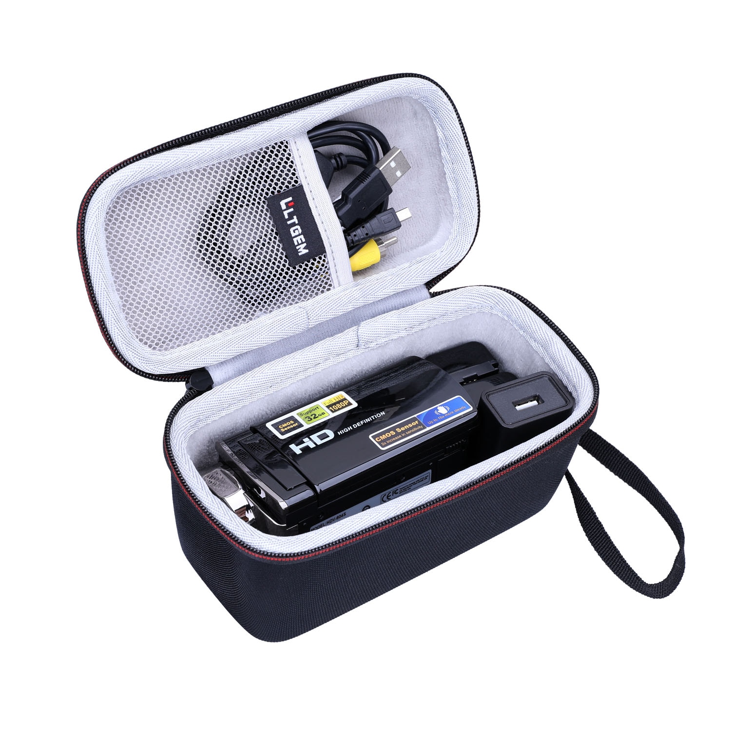 Black EVA Hard Case for Video Camera Camcorder Digital YouTube Vlogging Camera Recorder Kicteck Full HD 1080P 15FPS 24 MP Black EVA Hard Case for Video Camera Camcorder Digital YouTube Vlogging Camera Recorder Kicteck Full HD 1080P 15FPS 24 MP