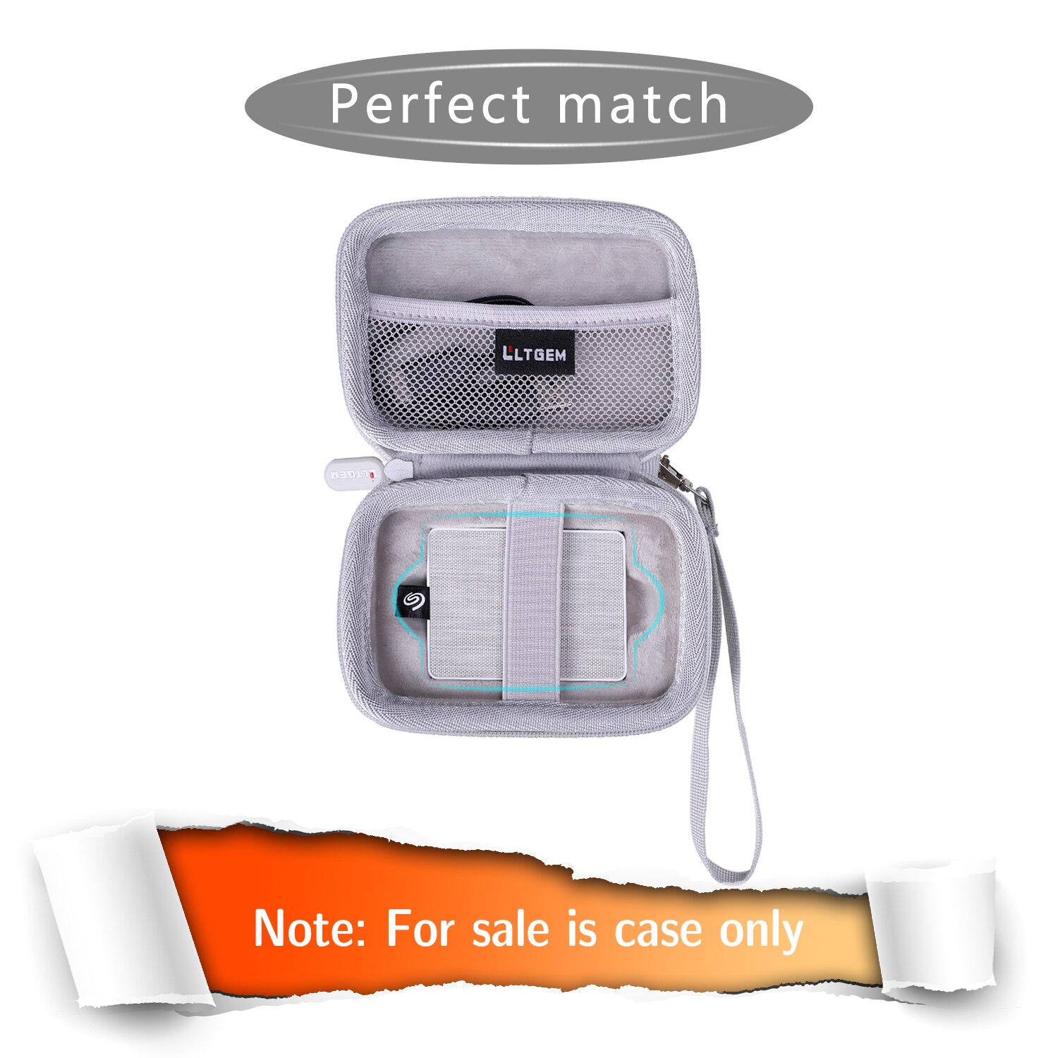 Waterproof Silver EVA Hard Case for Seagate One Touch SSD (STJE 500402) Waterproof Silver EVA Hard Case for Seagate One Touch SSD (STJE 500402)