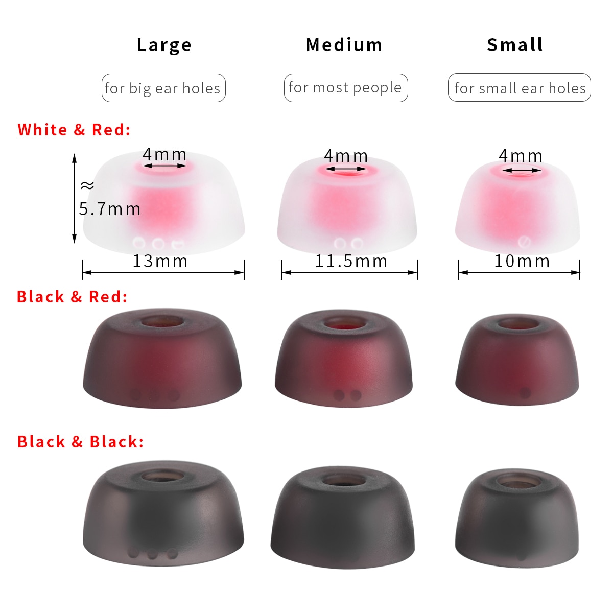 6Pcs Silicone Ear Tips for QCY T1 T13 T2 T5 QCY T17s E10 ZS10PRO Eartips for Jabrae Elite 75t 65t Tips Earplugs Earphone 4-5mm 6Pcs Silicone Ear Tips for QCY T1 T13 T2 T5 QCY T17s E10 ZS10PRO Eartips for Jabrae Elite 75t 65t Tips Earplugs Earphone 4-5mm