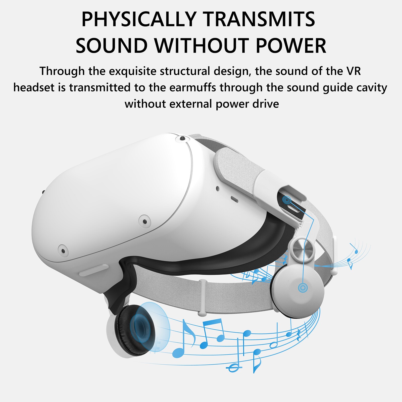 Head Strap Ear Muffs For Oculus Quest 2 Elite Strap VR Headset Enhanced Sound Adjustable Comfort Replacement Quest2 Accessories Head Strap Ear Muffs For Oculus Quest 2 Elite Strap VR Headset Enhanced Sound Adjustable Comfort Replacement Quest2 Accessories