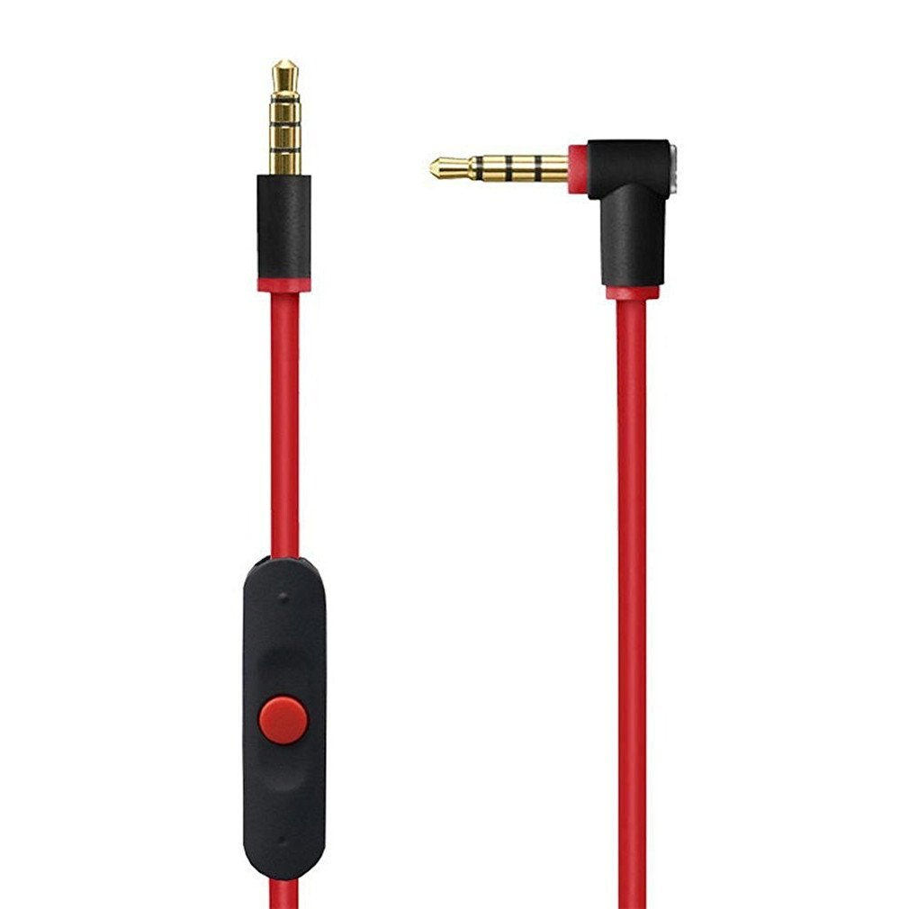 Replacement Beats Audio Cable + Inline Remote/Microphone for Beats by Dr. Dre Headphone Solo 2/3 HD/Studio/Pro/Detox