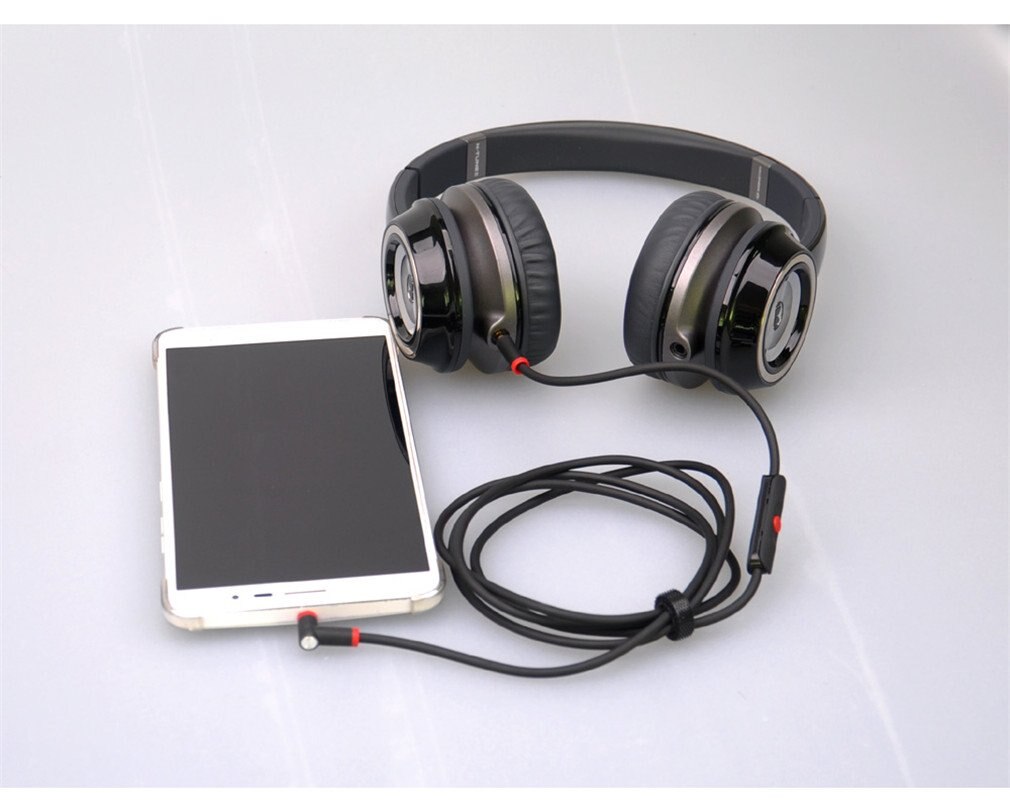 Replacement Beats Audio Cable + Inline Remote/Microphone for Beats by Dr. Dre Headphone Solo 2/3 HD/Studio/Pro/Detox