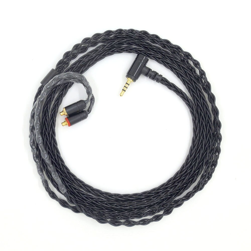 MMCX Replacement Earphone Cable for SE215 SE535 SE846 UE900 Headphone Silver Plated Upgrade Line for HiFi Earphone