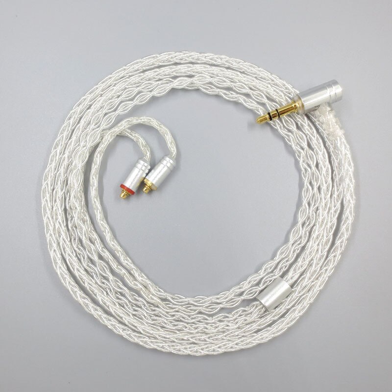 MMCX Replacement Earphone Cable for SE215 SE535 SE846 UE900 Headphone Silver Plated Upgrade Line for HiFi Earphone