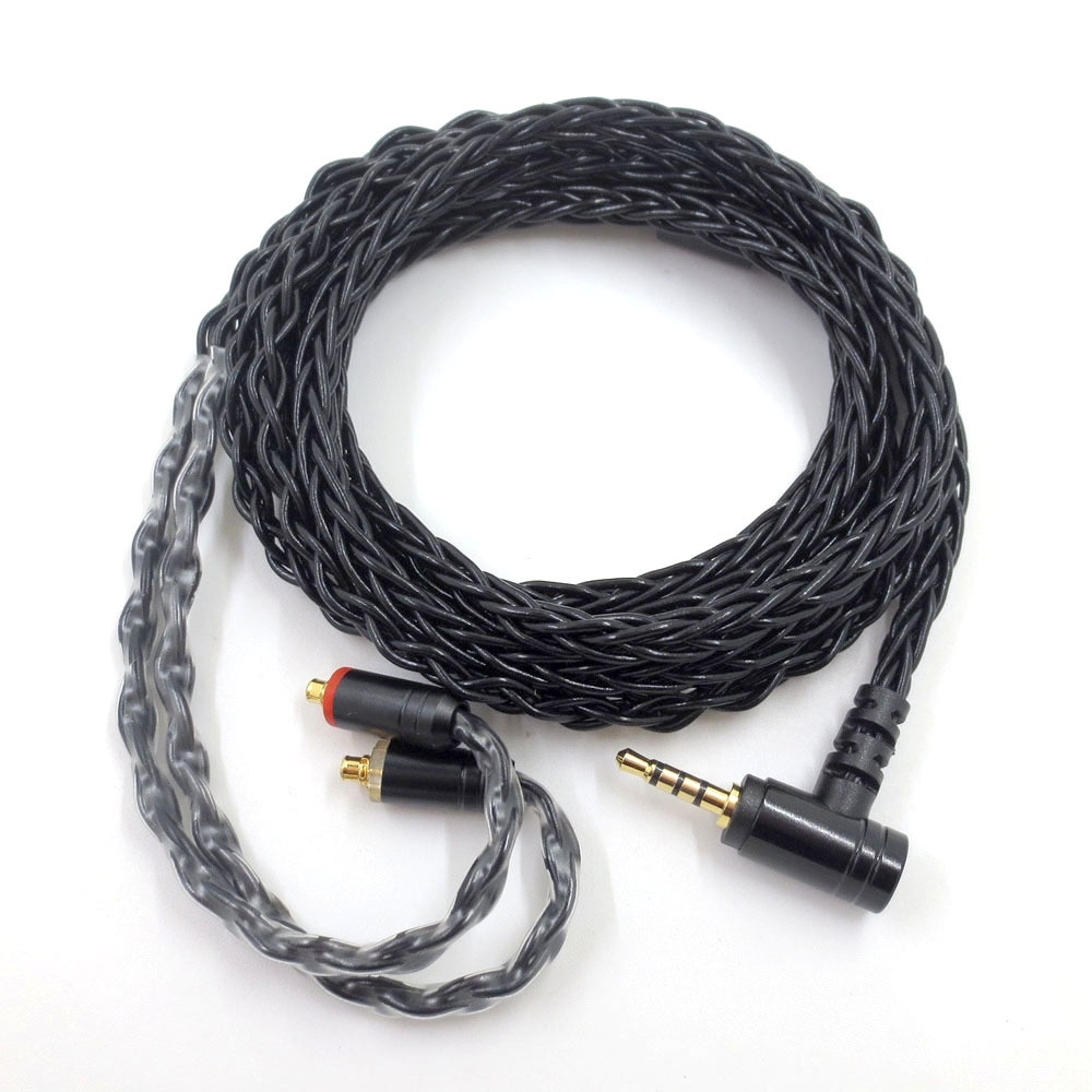 MMCX Replacement Earphone Cable for SE215 SE535 SE846 UE900 Headphone Silver Plated Upgrade Line for HiFi Earphone