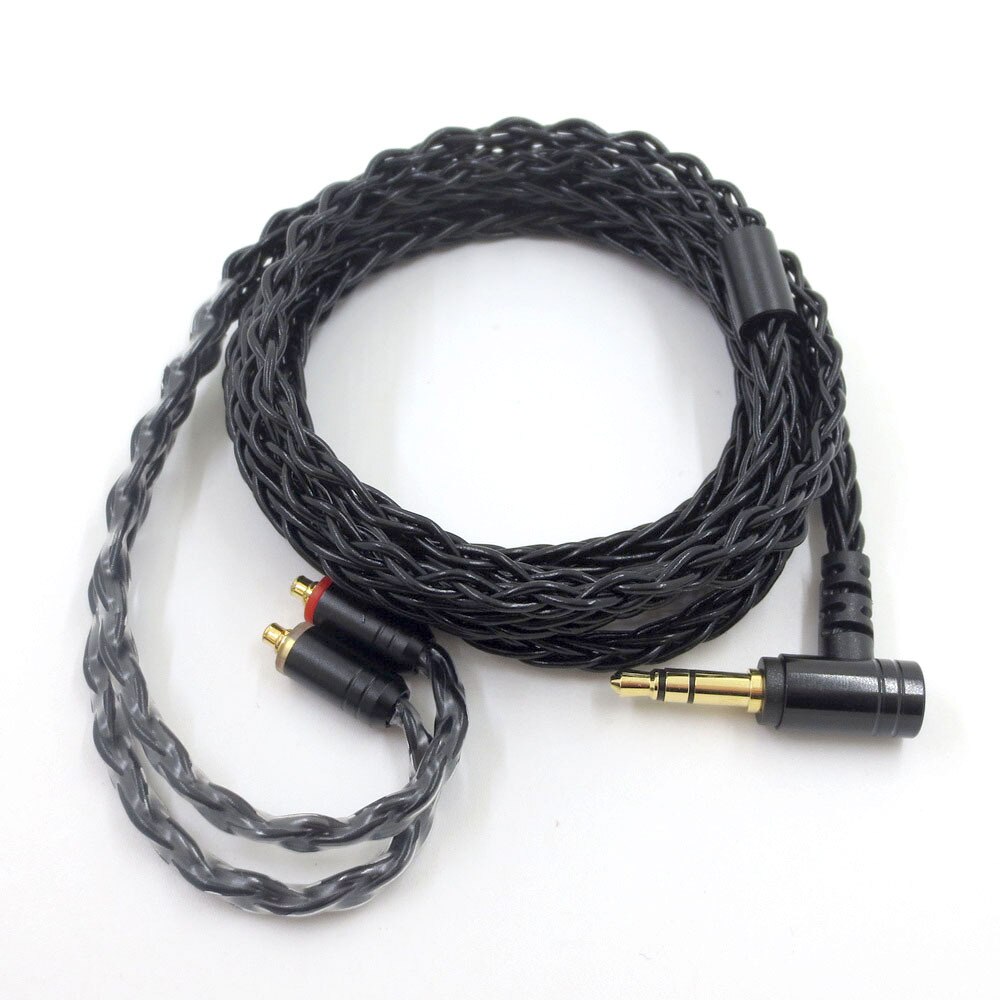 MMCX Replacement Earphone Cable for SE215 SE535 SE846 UE900 Headphone Silver Plated Upgrade Line for HiFi Earphone
