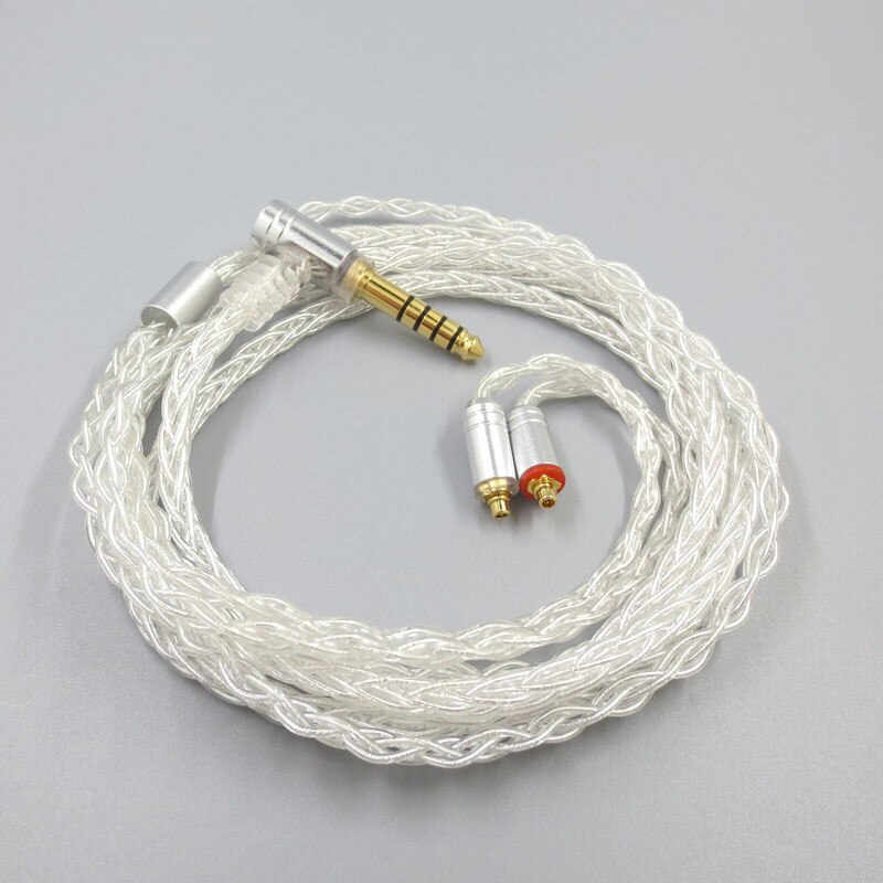 MMCX Replacement Earphone Cable for SE215 SE535 SE846 UE900 Headphone Silver Plated Upgrade Line for HiFi Earphone