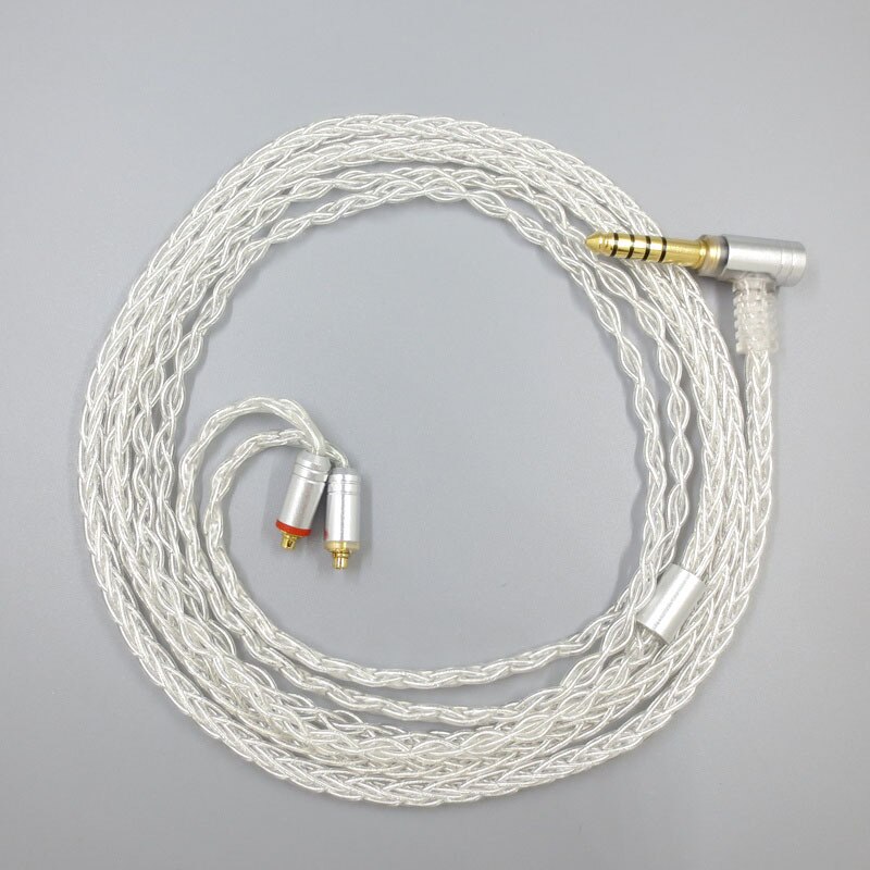 MMCX Replacement Earphone Cable for SE215 SE535 SE846 UE900 Headphone Silver Plated Upgrade Line for HiFi Earphone