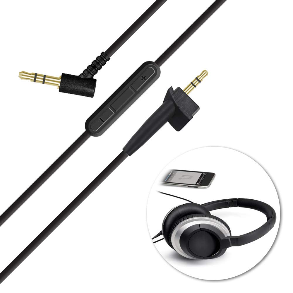 Replacement Cable with Mic Volume Control Microphone Compatible with Bose AE2 AE2i AE2w Headphones Cable