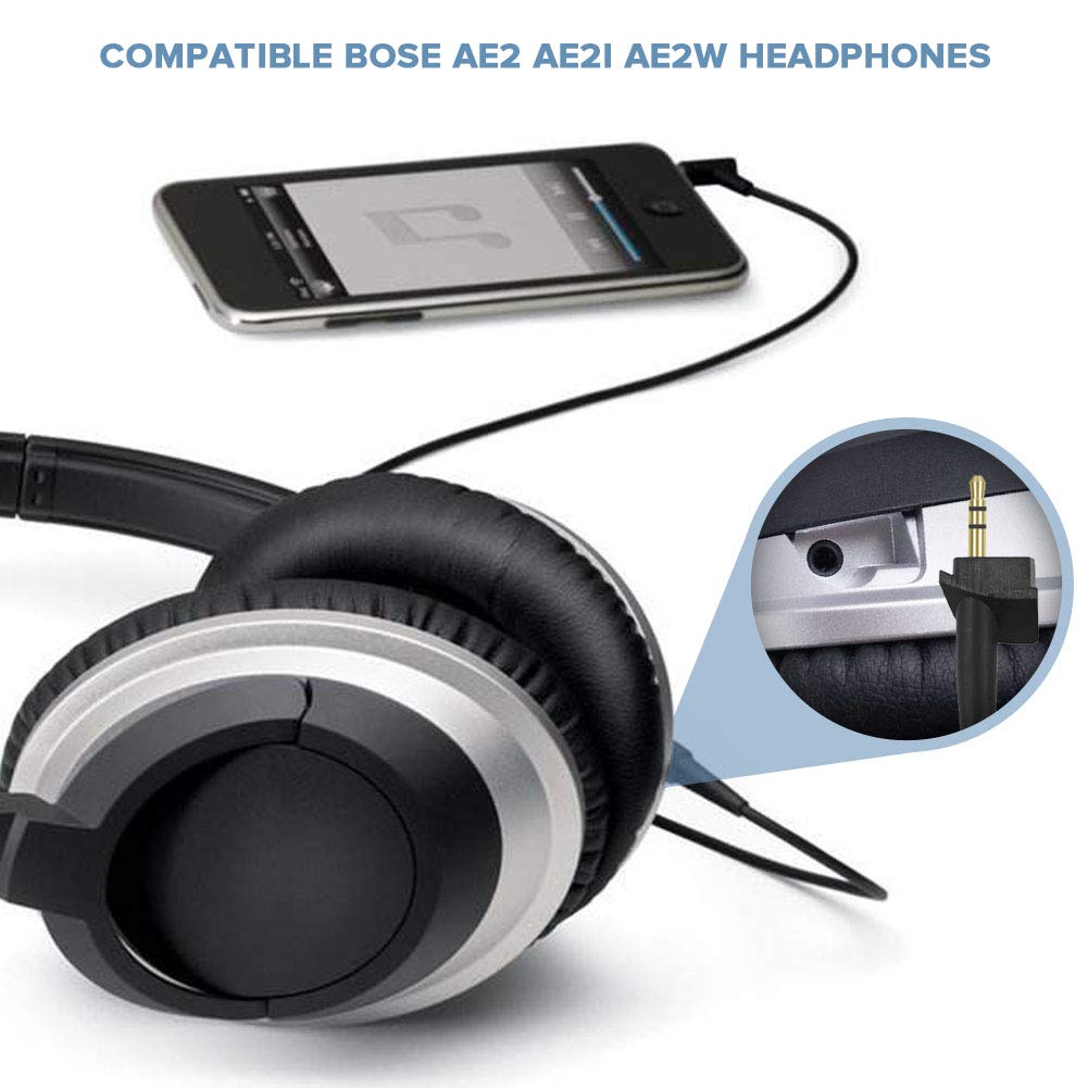 Replacement Cable with Mic Volume Control Microphone Compatible with Bose AE2 AE2i AE2w Headphones Cable