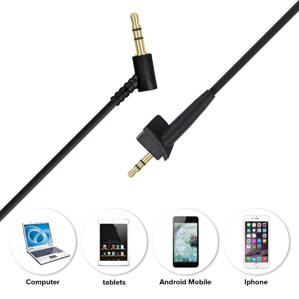 Replacement Cable with Mic Volume Control Microphone Compatible with Bose AE2 AE2i AE2w Headphones Cable