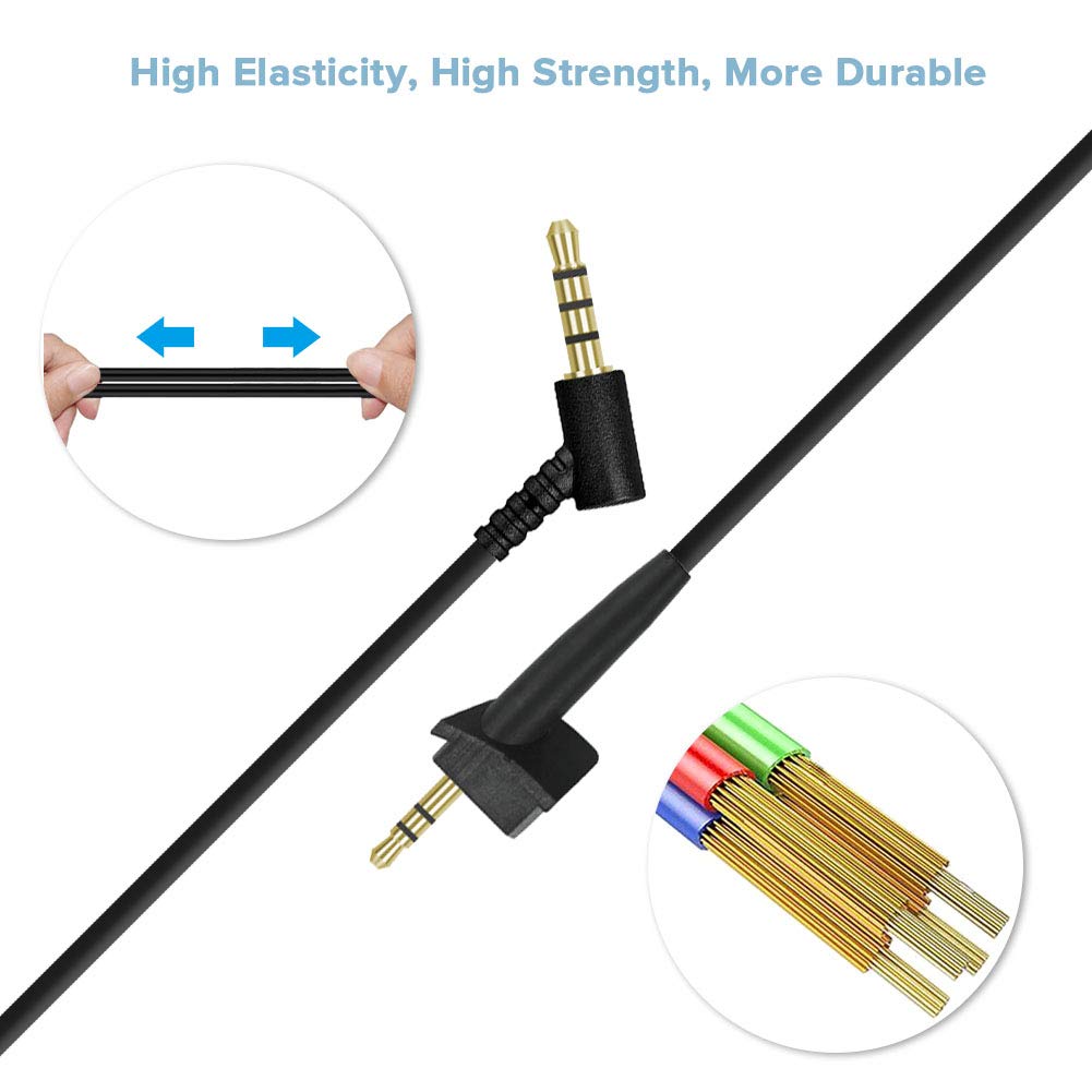 Replacement Cable with Mic Volume Control Microphone Compatible with Bose AE2 AE2i AE2w Headphones Cable