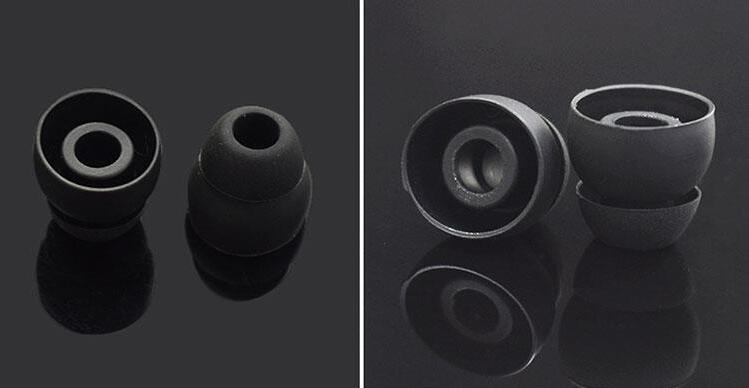 5 Pairs Two Layer Silicone Eartips, Earphone Replacement Earbud Tips Earbuds Earplug Ear Pads Cushion for Most In-ear Earphone