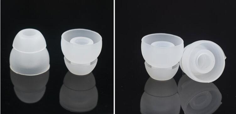 5 Pairs Two Layer Silicone Eartips, Earphone Replacement Earbud Tips Earbuds Earplug Ear Pads Cushion for Most In-ear Earphone