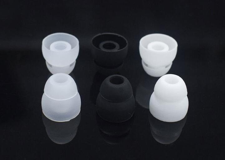 5 Pairs Two Layer Silicone Eartips, Earphone Replacement Earbud Tips Earbuds Earplug Ear Pads Cushion for Most In-ear Earphone