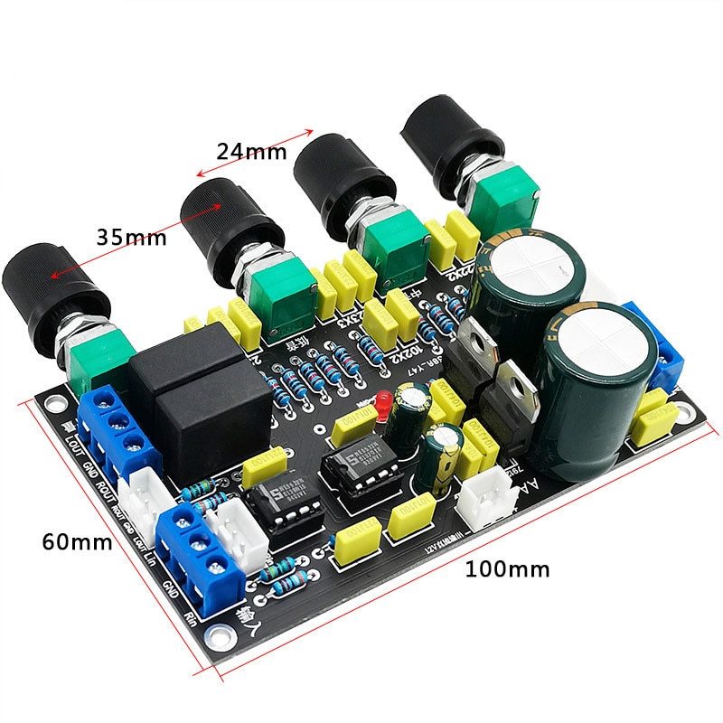 SOTAMIA Amplificador Tone Preamp Audio Board OPA2604 NE5532 OP AMP Tuning Pre Amplifier For Speaker Sound Power Amplifiers