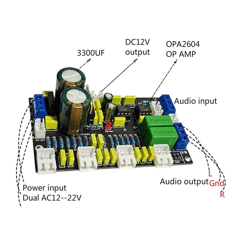 SOTAMIA Amplificador Tone Preamp Audio Board OPA2604 NE5532 OP AMP Tuning Pre Amplifier For Speaker Sound Power Amplifiers
