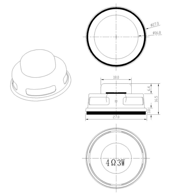 SOTAMIA 2Pcs 27MM Mini Audio Sound Music Speaker 4 Ohm 3 W DIY Bass Multimedia Portable Amplifier Speaker Woofer Loudspeaker SOTAMIA 2Pcs 27MM Mini Audio Sound Music Speaker 4 Ohm 3 W DIY Bass Multimedia Portable Amplifier Speaker Woofer Loudspeaker