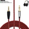 Stereo Audio Cable Braid Tangle-Free Cord for Sennheiser Urbanite On-Ear XL Wireless Over-Ear Headphones