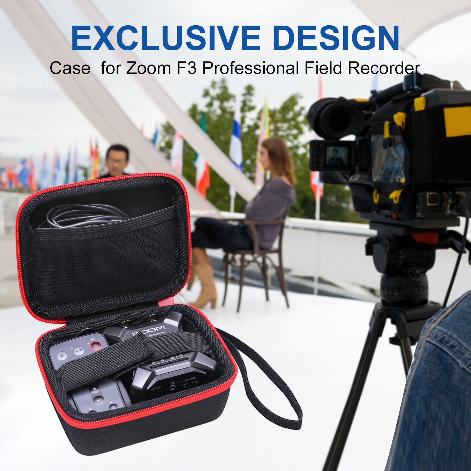 EVA Hard Case for Zoom F3 Professional Field Recorder - Travel Protective Carrying Storage Bag EVA Hard Case for Zoom F3 Professional Field Recorder - Travel Protective Carrying Storage Bag