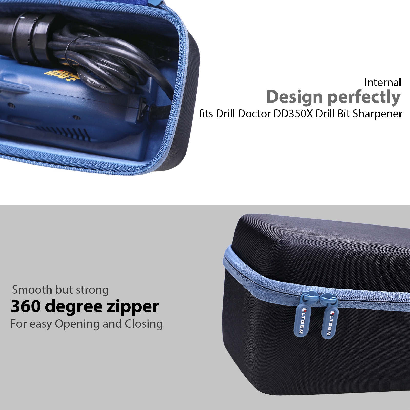 EVA Hard Storage Case for Drill Doctor DD350X Drill Bit Sharpener - Protective Carrying Bag EVA Hard Storage Case for Drill Doctor DD350X Drill Bit Sharpener - Protective Carrying Bag