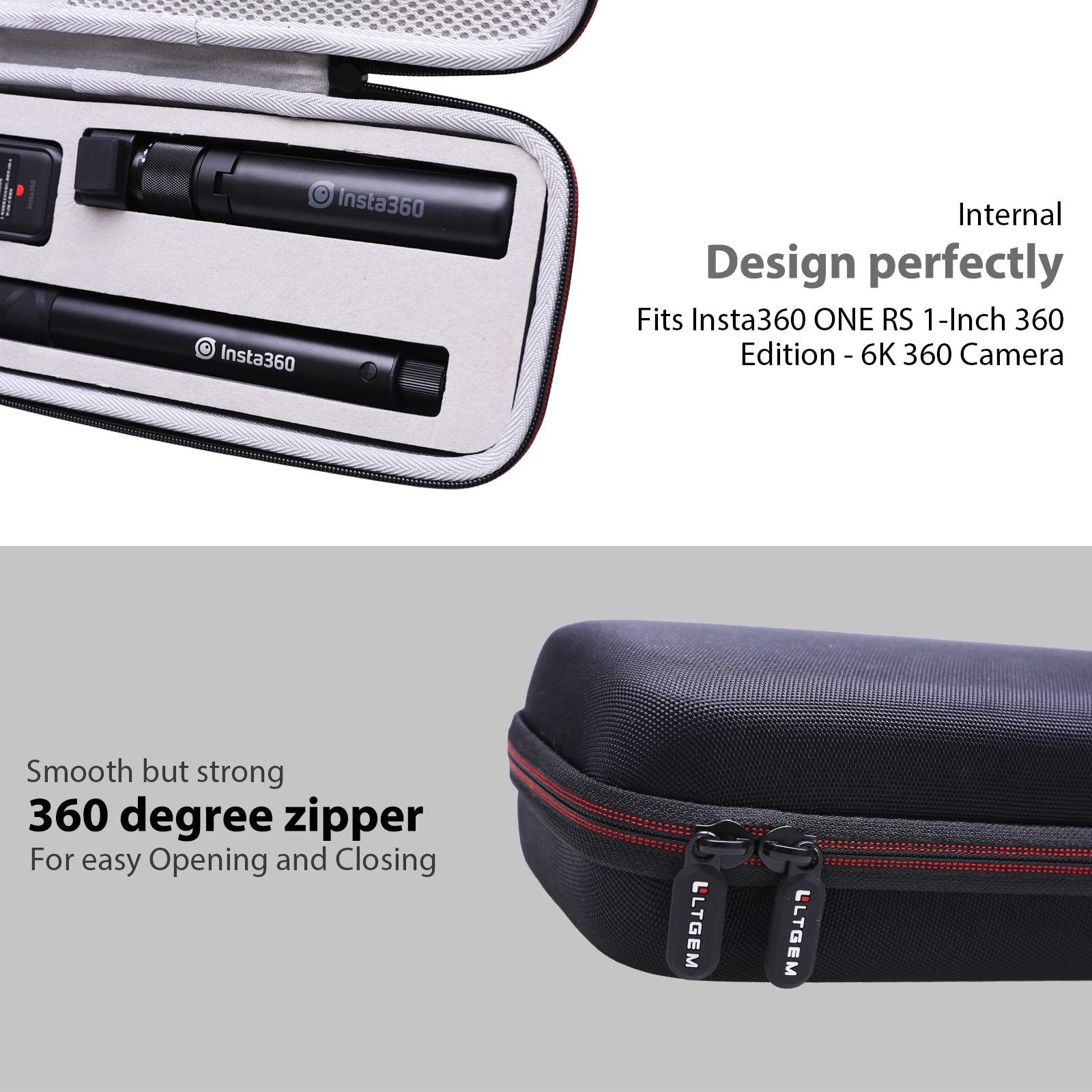 EVA Hard Case for Insta360 ONE RS 1 inch 360 Version - 6K Camera Selfie Stick, Tripod - Travel Protective Carrying Case EVA Hard Case for Insta360 ONE RS 1 inch 360 Version - 6K Camera Selfie Stick, Tripod - Travel Protective Carrying Case