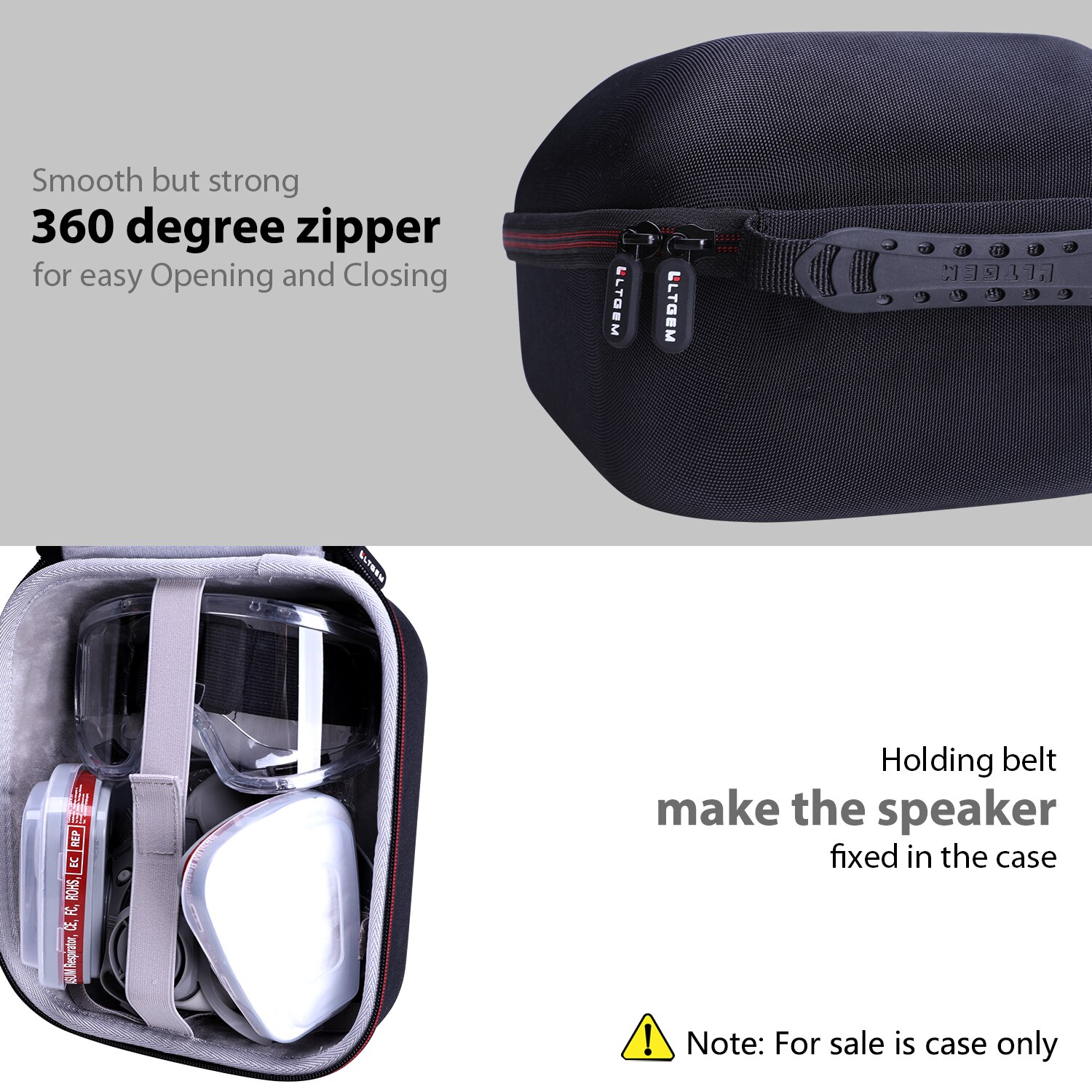 Waterproof EVA Hard Case for 3M Medium Reusable Half-Mask Respirator Face Piece 1/2 Mask DEWALT Safety Goggle/Filter Waterproof EVA Hard Case for 3M Medium Reusable Half-Mask Respirator Face Piece 1/2 Mask DEWALT Safety Goggle/Filter