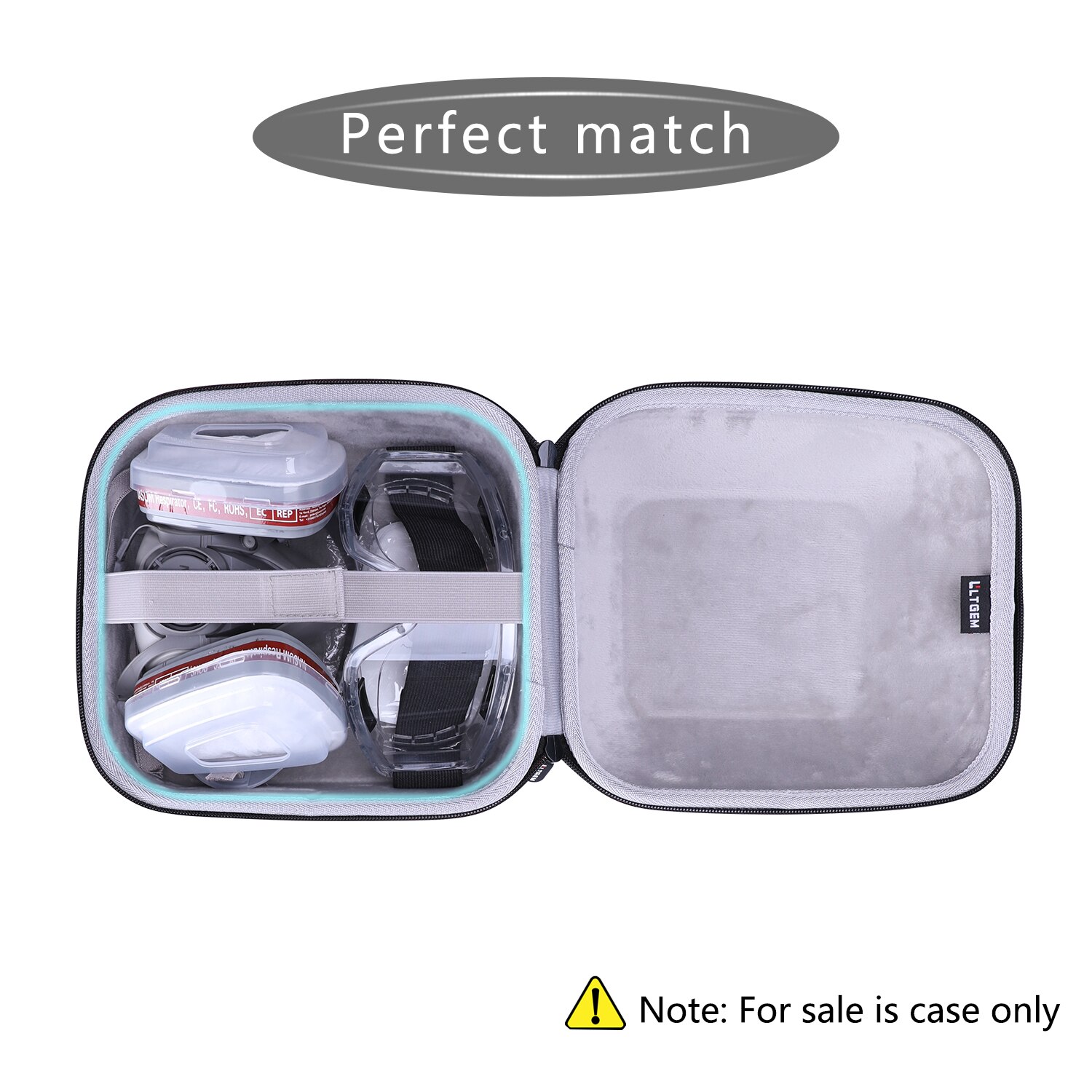 Waterproof EVA Hard Case for 3M Medium Reusable Half-Mask Respirator Face Piece 1/2 Mask DEWALT Safety Goggle/Filter Waterproof EVA Hard Case for 3M Medium Reusable Half-Mask Respirator Face Piece 1/2 Mask DEWALT Safety Goggle/Filter