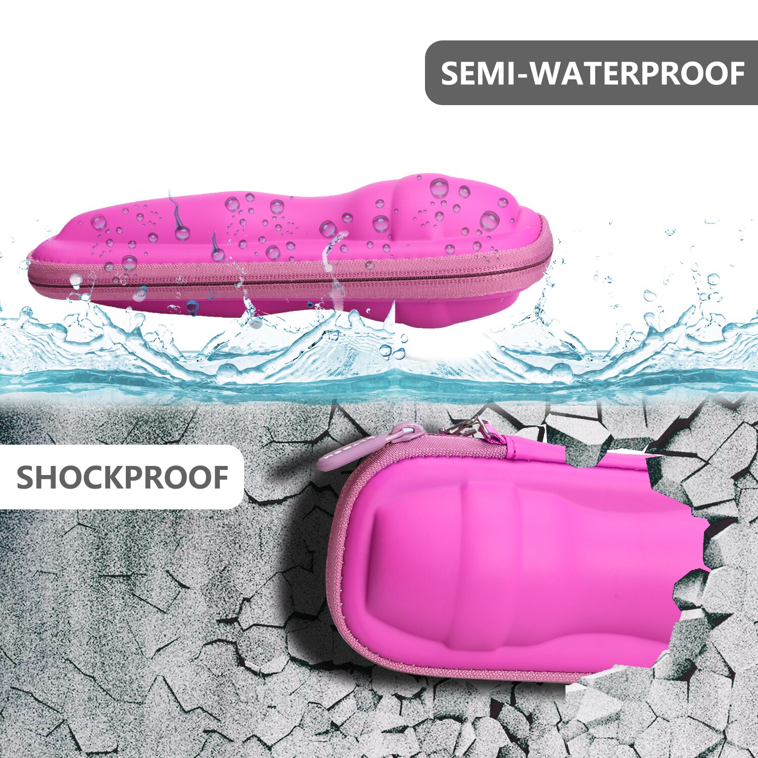 Waterproof EVA Hard Case for Kidzlane Karaoke Microphone For Kids-pink Waterproof EVA Hard Case for Kidzlane Karaoke Microphone For Kids-pink