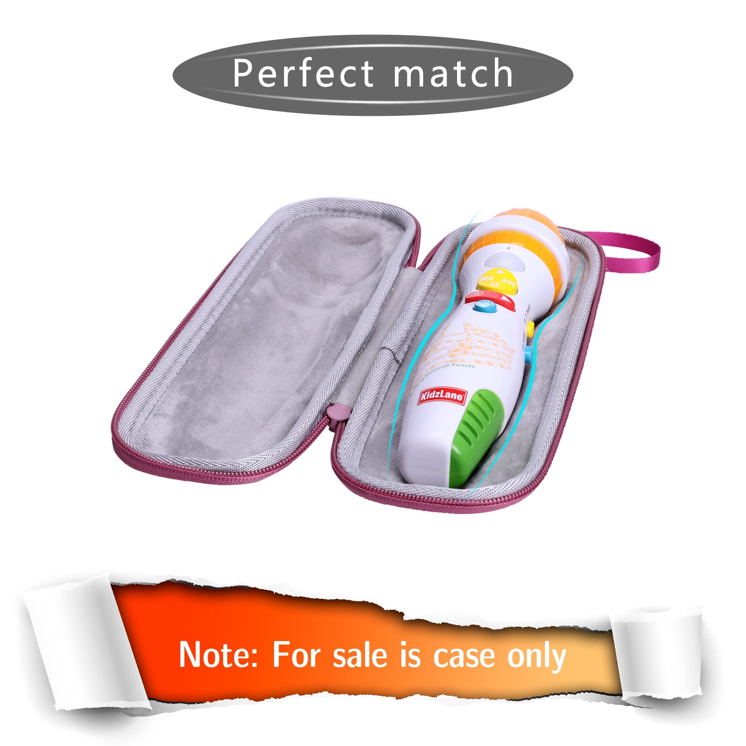 Waterproof EVA Hard Case for Kidzlane Karaoke Microphone For Kids-pink Waterproof EVA Hard Case for Kidzlane Karaoke Microphone For Kids-pink