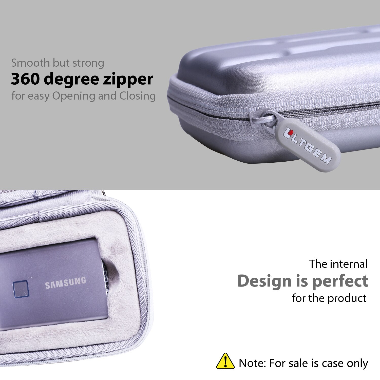 Waterproof EVA Silver Hard Case for Samsung T7 Touch Portable SSD-500GB-USB 3.2(MU-PC500S/WW),Silver) Waterproof EVA Silver Hard Case for Samsung T7 Touch Portable SSD-500GB-USB 3.2(MU-PC500S/WW),Silver)