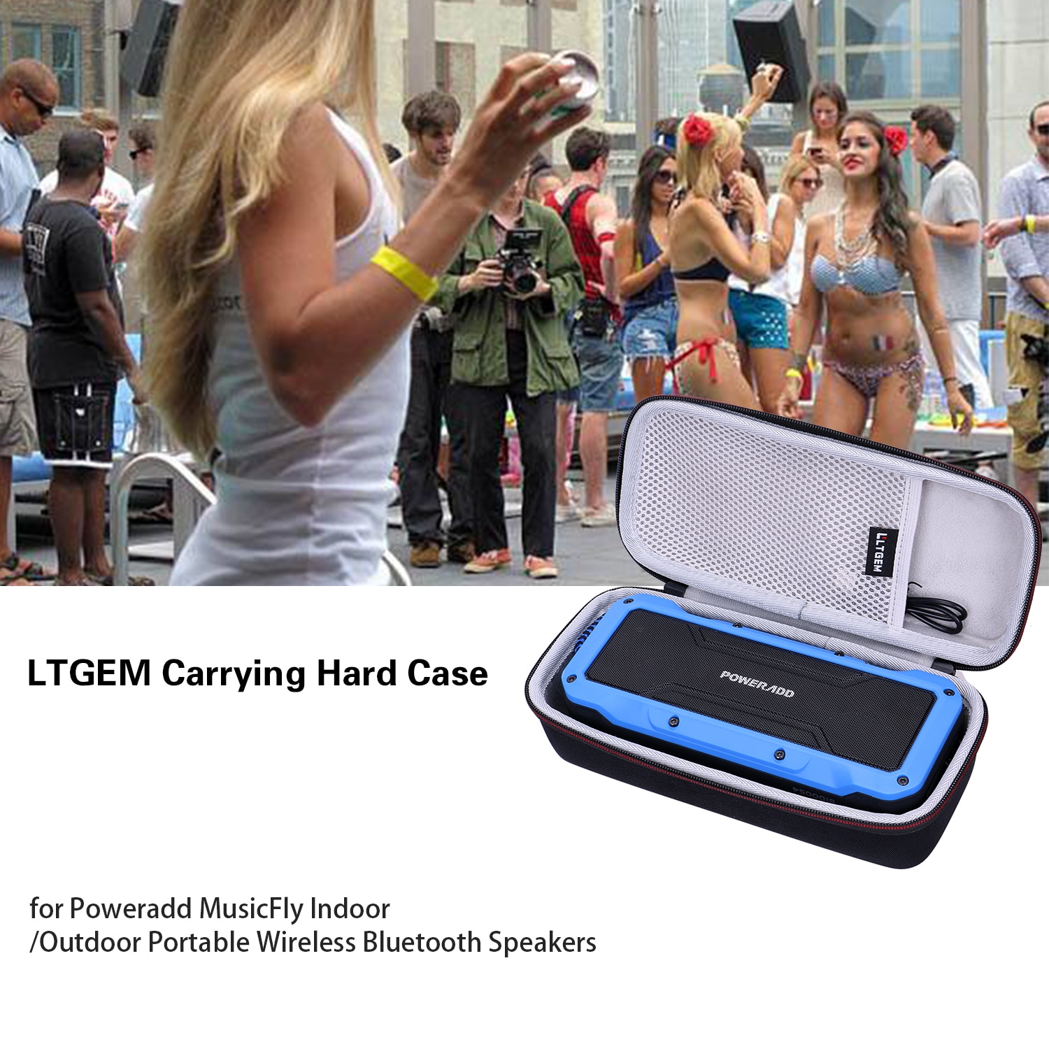 EVA Carrying Hard Case for Poweradd MusicFly Indoor/Outdoor Portable Wireless Bluetooth Speakers EVA Carrying Hard Case for Poweradd MusicFly Indoor/Outdoor Portable Wireless Bluetooth Speakers