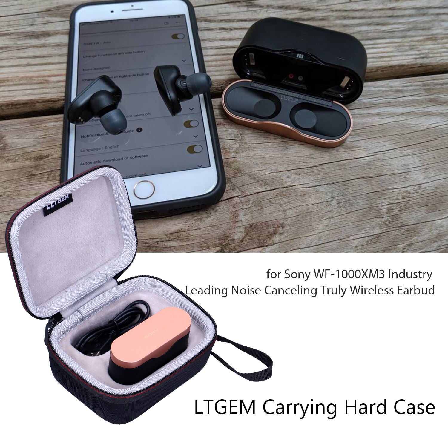Waterproof EVA Hard Case for Sony WF-100XM3 Industry Leading Noise Canceling Truly Wireless Earbud Waterproof EVA Hard Case for Sony WF-100XM3 Industry Leading Noise Canceling Truly Wireless Earbud