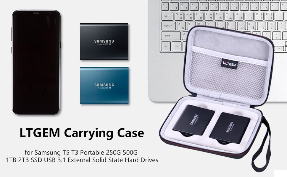 Waterproof EVA Hard Case for Samsung T5 T3 Portable 250G 500G 1TB 2TB SSD USB3.1 External Solid State Hard Drives Waterproof EVA Hard Case for Samsung T5 T3 Portable 250G 500G 1TB 2TB SSD USB3.1 External Solid State Hard Drives