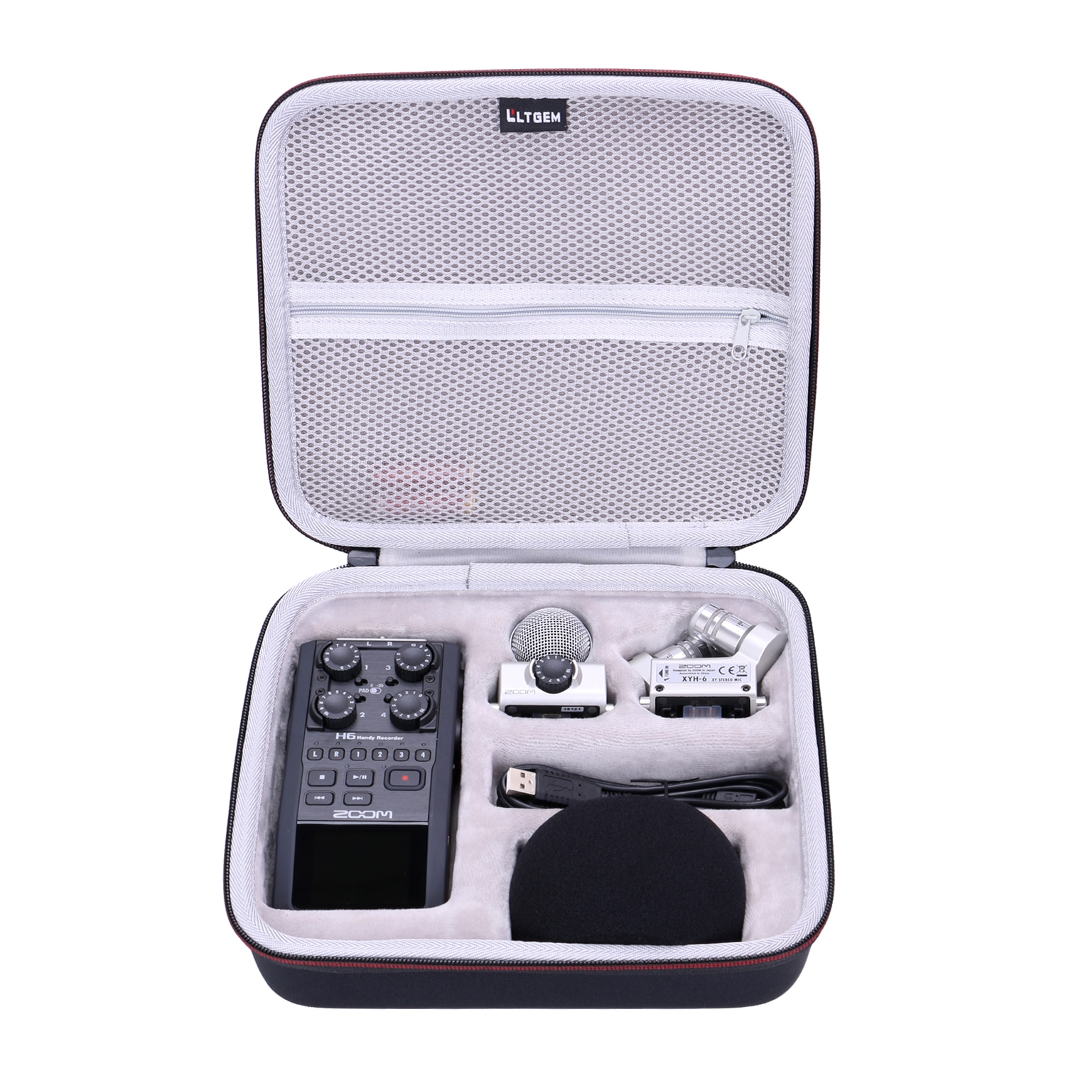 EVA Waterproof Shockproof Hard Case for Zoom H6 Six-Track Portable Recorder EVA Waterproof Shockproof Hard Case for Zoom H6 Six-Track Portable Recorder