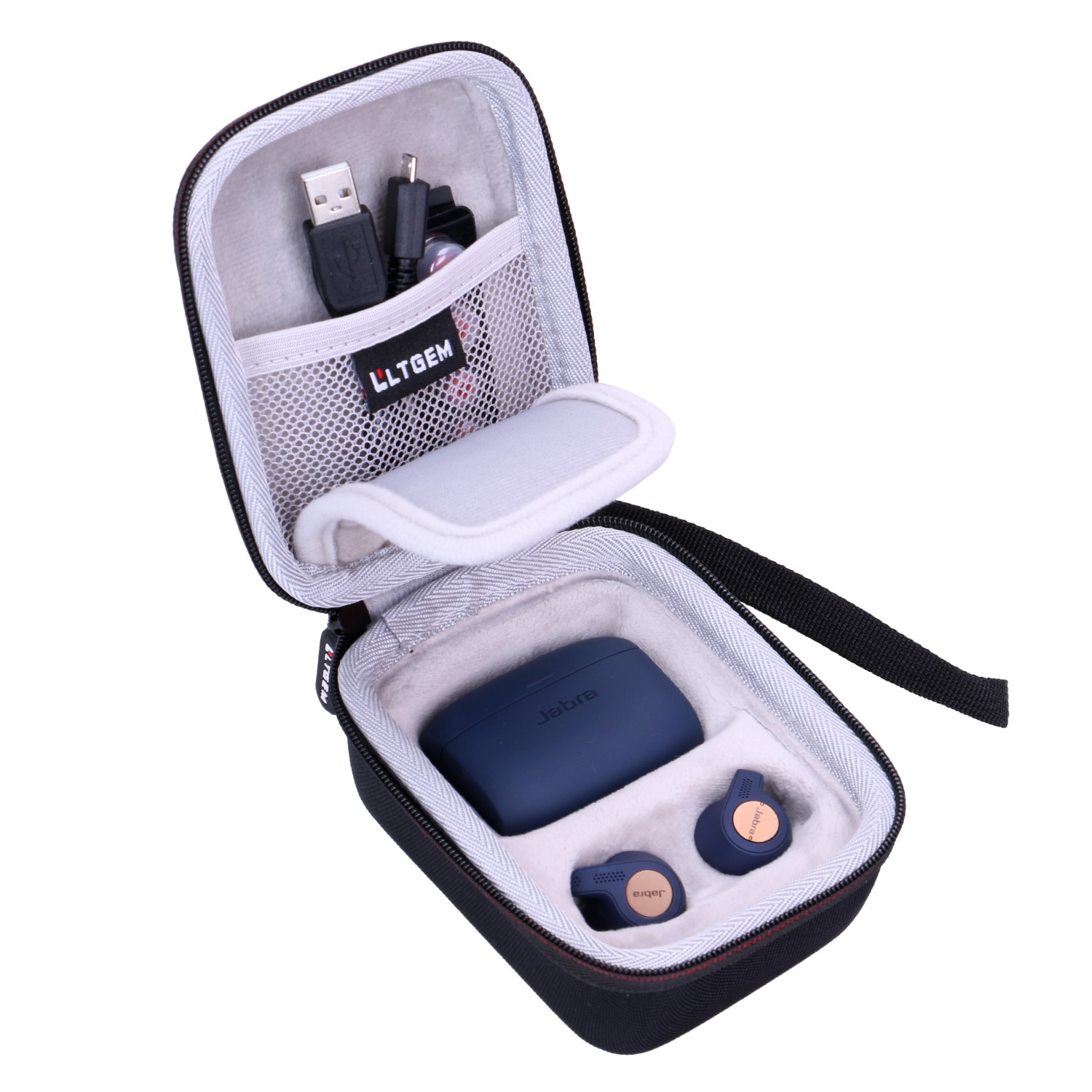 EVA Waterproof Shockproof Carrying Hard Case for Jabra Elite Active 65t Alexa Enabled True Wireless Sports Earbuds EVA Waterproof Shockproof Carrying Hard Case for Jabra Elite Active 65t Alexa Enabled True Wireless Sports Earbuds